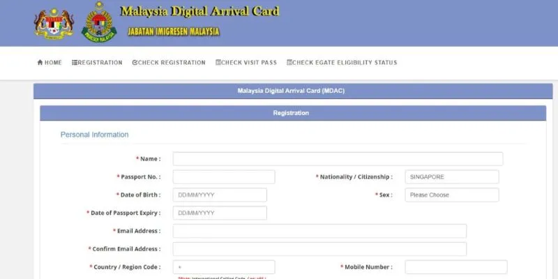 malaysia digital arrival card registration